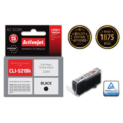 Activejet Encre ACC-521BN (Canon CLI-521Bk remplacement ; Suprême ; 10 ml ; noir)