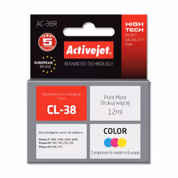 Activejet Encre AC-38R (remplacement de la Canon CL-38 ; Premium ; 12 ml ; couleur)