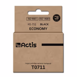Actis Encre KE-711 (remplacement Epson T0711, T0891, T1001 ; Standard ; 15 ml ; noir), Encre à colorant, 15 ml, 250 pages, 1  ...