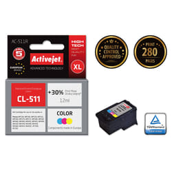 Activejet Encre AC-511R (remplacement Canon CL-511 ; Premium ; 12 ml ; couleur)