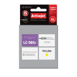 Activejet Encre AB-985YN (remplacement Brother LC985Y ; Supreme ; 19,5 ml ; jaune)