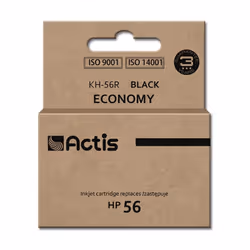 Actis Encre KH-56R (remplacement HP 56 C6656A ; Standard ; 20 ml ; noir), Rendement standard, Encre à pigments, 20 ml, 520 pa ...