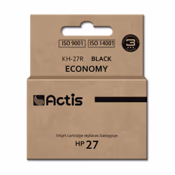 Actis Encre KH-27R (remplacement HP 27 C8727A ; Standard ; 20 ml ; noir), Rendement standard, Encre à pigments, 20 ml, 280 pa ...