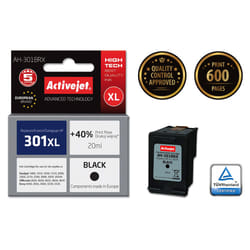 Activejet Encre AH-301BRX (remplacement HP 301XL CH563EE ; Premium ; 20 ml ; noir)