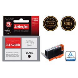 Activejet Encre ACC-526BN (Canon CLI-526Bk remplacement ; Suprême ; 10 ml ; noir)