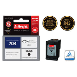 Activejet Encre AH-704BR (remplacement de HP 704 CN692AE ; Premium ; 20 ml ; noir)