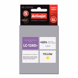 Activejet AB-1240YNX (remplacement Brother LC1240Y/1220Y ; Supreme ; 12 ml ; jaune), Rendement élevé (XL), Encre à colorant,  ...