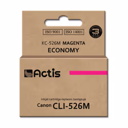 Actis Encre KC-526M (remplacement de la CLI-526M de Canon ; Standard ; 10 ml ; rouge), Rendement standard, Encre à colorant,  ...
