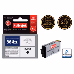 Activejet Encre AH-364BCX (remplacement HP 364XL CN684EE ; Premium ; 20 ml ; noir), Rendement élevé (XL), Encre à pigments, 2 ...