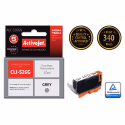 Activejet Encre ACC-526GN (Canon CLI-526G remplacement ; Suprême ; 10 ml ; gris), Rendement élevé (XL), Encre à colorant, 10  ...