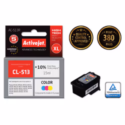 Activejet Encre AC-513R (remplacement Canon CL-513 ; Premium ; 15 ml ; couleur), Rendement élevé (XL), Encre à colorant, 15 m ...