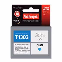 Activejet Encre AE-1302N (remplacement Epson T1302; Suprême; 18 ml; bleu), Rendement élevé (XL), 18 ml, 1 pièce(s)