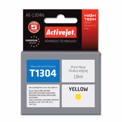 Activejet Encre AE-1304N (remplacement Epson T1304; Suprême; 18 ml; jaune), Rendement élevé (XL), Encre à colorant, 18 ml, 1  ...