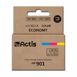 Actis Encre KH-901CR (remplacement HP 901 CC656AE ; Standard ; 21 ml ; couleur), Rendement standard, Encre à colorant, 18 ml, ...