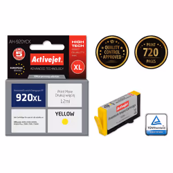 Activejet Encre AH-920YCX (remplacement HP 920XL CD974AE ; Premium ; 12 ml ; jaune), Rendement élevé (XL), Encre à colorant,  ...