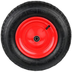 Geko - Roue de brouette 4.00-8 sur 2PR Rouge