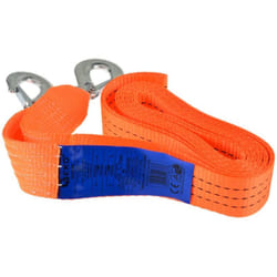 Geko - G02390 - Câble de remorquage pour voiture (4 m, 3 t, 50 mm, avec crochets), multicolore