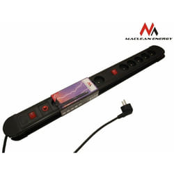 Maclean Energy Mce10 Block Multiprises 10 Slots Avec 2 Interrupteurs