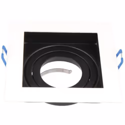 Spot Encastrable OLTIBO Aluminium Carré Noir/Blanc orientable LEDLINE - 241307 La finition mate du luminaire assure son aspec ...