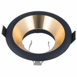 Spot encastrable OTLIKA Fixe Aluminium Noir et Or Sablé LEDLINE - 241321 La finition sablée du luminaire assure son aspect es ...