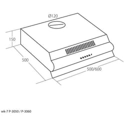 Akpo wk-7 p 3060 hotte de cuisine