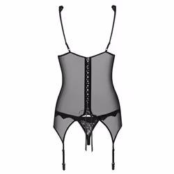 Obsessive Emperita Ensemble de lingerie Noir Elastane, Polyamide
