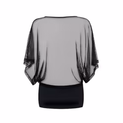 Obsessive Punker S/M Camisole Noir, Transparent Elastane, Polyamide