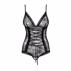 Obsessive Slevika Chemise de nuit Noir Elastane, Polyamide