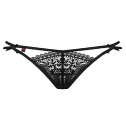 Obsessive Intensa Thong Noir, Translucide