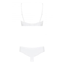 Obsessive Alabastra Ensemble de lingerie Blanc Elastane, Polyamide