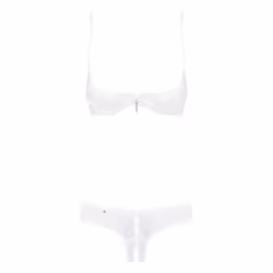 Obsessive Alabastra Ensemble de lingerie Blanc Elastane, Polyamide