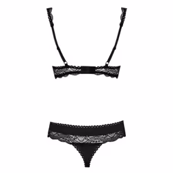 Obsessive Miamor S/M Ensemble de lingerie Noir, Translucide Elastane, Polyamide