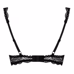 Obsessive Miamor, Demi tasse, Noir, L/XL, Avec armature, Monochromatique, Coupe étroite