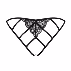 Obsessive Miamor, Résumés, Thong, Femelle, Noir, L/XL, Monochromatique