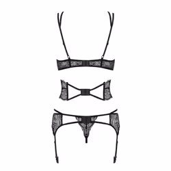 Obsessive Frivolla Ensemble de lingerie Noir Elastane, Polyamide