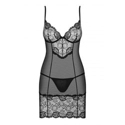 Obsessive Alluria Chemise de nuit Noir Polyamide