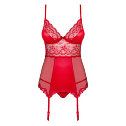 Obsessive Lovica Ensemble de lingerie Rouge Elastane, Polyamide