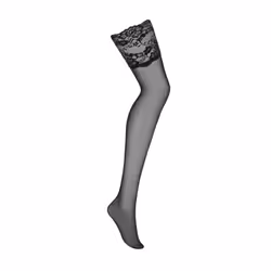 Obsessive 810-STO-1 S/M, Bas, Adulte, Femelle, Noir, Transparent, Monochromatique, S/M