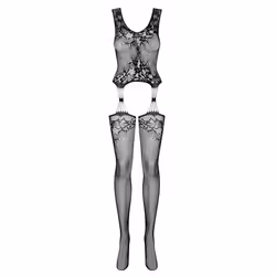 Obsessive F221 S/M/L, Body, Noir, Transparent, Elastane, Polyamide, XL/XXL, Motif, Taille normale