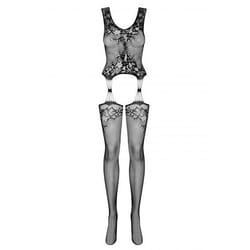 Obsessive F221 S/M/L ensemble de lingerie et body Noir, Transparent Elastane, Polyamide