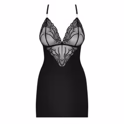 Obsessive 828-CHE-1 L/XL, Chemise de nuit, Noir, Polyamide, L/XL, Monochromatique