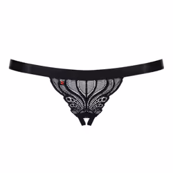 Obsessive 828-THC-1 L/XL, Sous-vêtements, String, Femelle, Noir, L/XL, Monochromatique