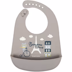 Les vêtements des enfants sortent rarement indemnes d’un bon repas. Le bavoir pour enfants Canpol babies Bonjour Paris Bibs p ...