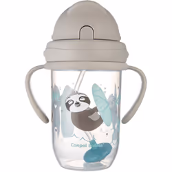 La tasse avec paille canpol babies Exotic Animals Cup With Straw permet à votre enfant de boire facilement tout seul sans ren ...