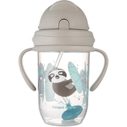 Canpol babies Exotic Animals Cup With Straw Gray 270 ml