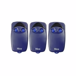 Pack de 3 télécommandes. La télécommande NICE Flo2 fonctionne avec des piles 12V sur une fréquence de 433.92 MHz. Elle bénéfi ...