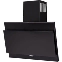 60-OM-43 Hotte Aspirante Décorative 60cm Cuisine Extraction / Recirculation Air, Moderne Noir - MPM