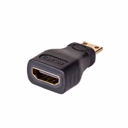 Akyga AK-AD-04 changeur de genre de câble HDMI Type A (Standard) HDMI Type C (Mini) Noir, Or