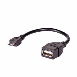 Akyga AK-AD-09, 0,15 m, USB A, Micro-USB B, USB 2.0, Noir