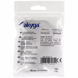 Akyga AK-AD-13 hub & concentrateur USB 2.0 Noir